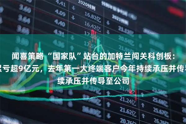 闻喜策略 “国家队”站台的加特兰闯关科创板：报告期累亏超9亿元，去年第一大终端客户今年持续承压并传导至公司